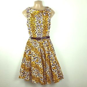 Bernie Dexter Leopard Print Dress L
